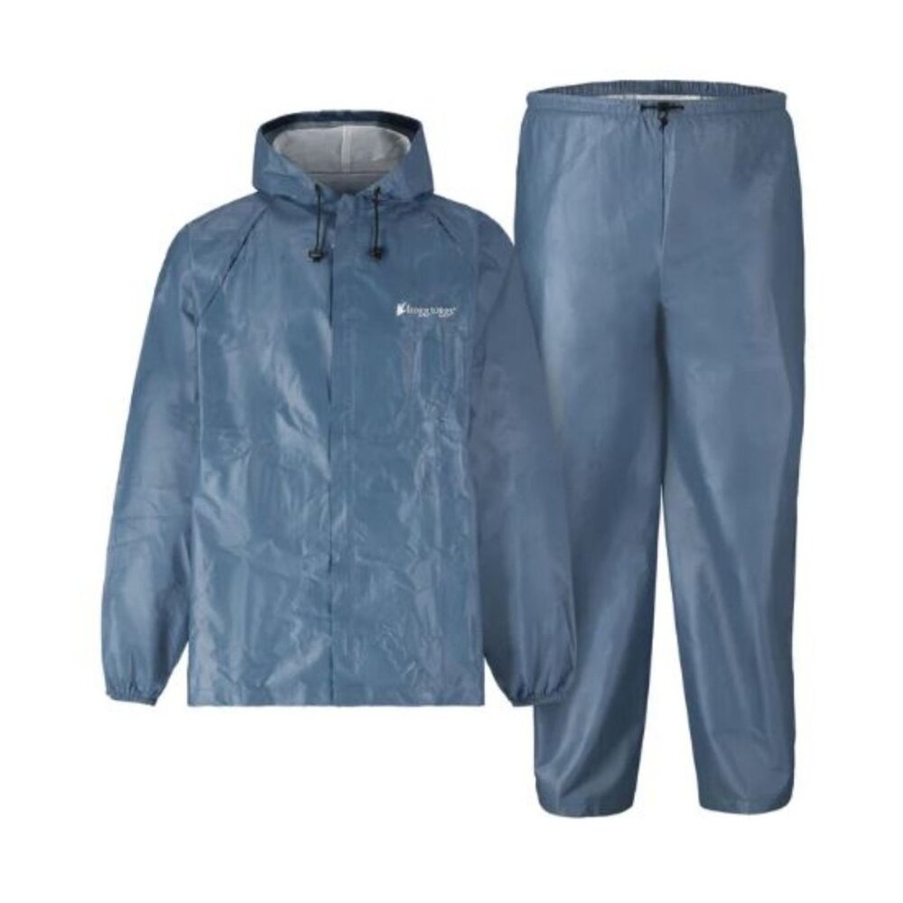 Frogg Toggs  UltraLite 2 Rainsuit Mens Large Blue Waterproof Breathable Hooded